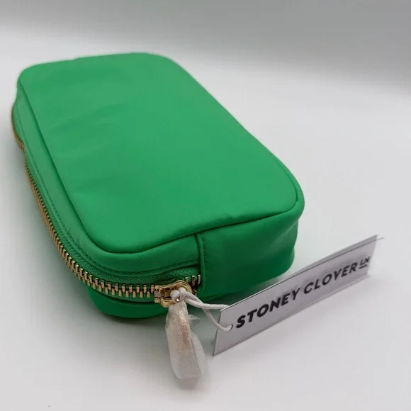 Stoney Clover Lane Classic Small Pouch Avocado Nylon Zip Cosmetic Bag - Picture 10 of 16